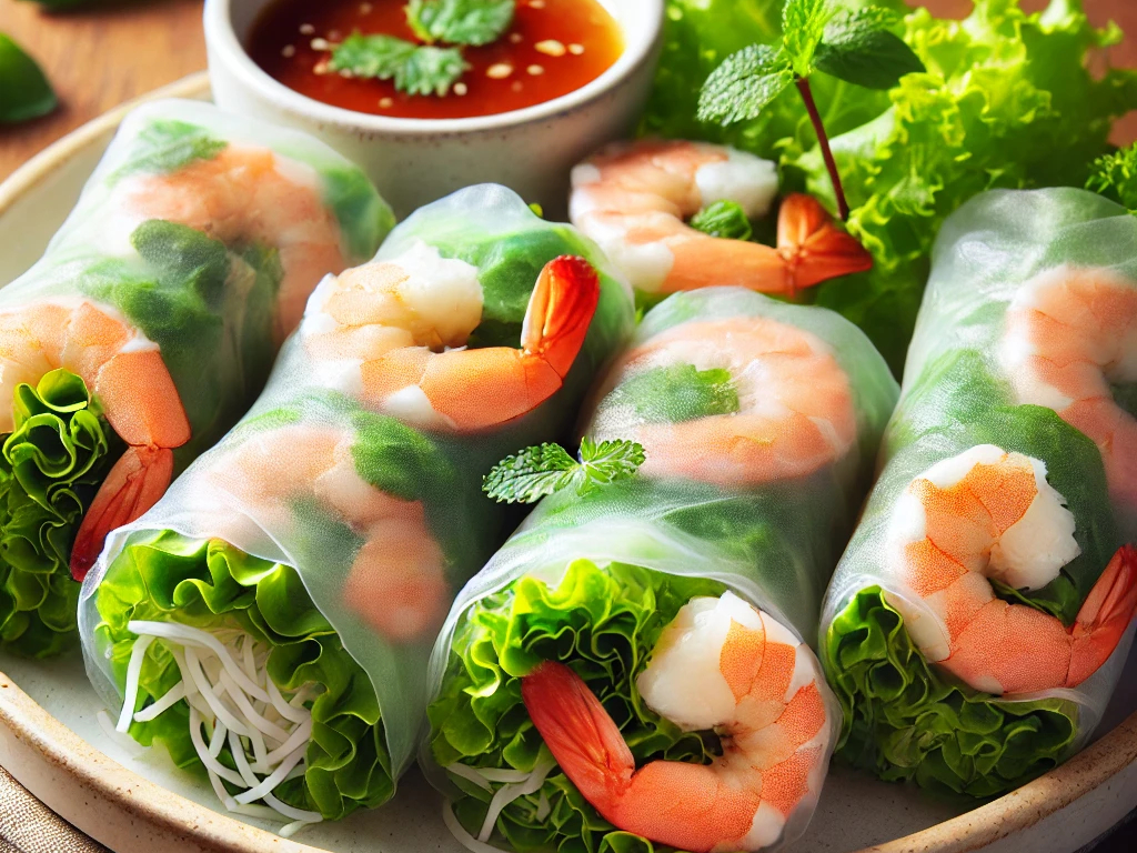 Shrimp spring rolls